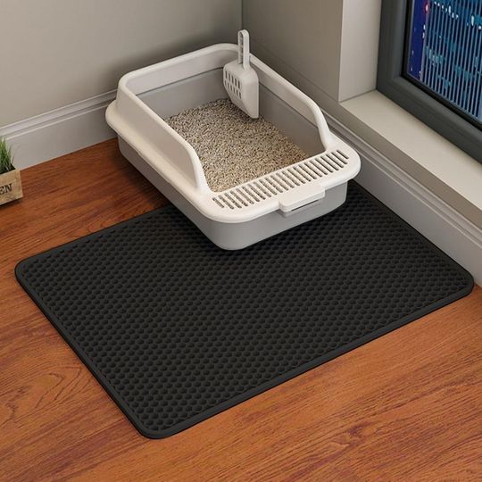 Discover Cat Litter Mat Non Slip Big Pet Litter Box Filter Mat Double Layer Wear Resistant Waterproof Cat Litter Mat Pet Clean Supplies