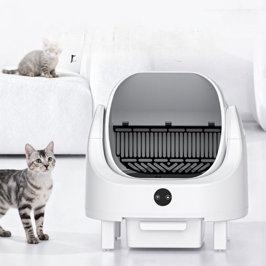 Discover Self Cleaning Cat Litter Box with Safety APP Control Odor Free Large Capacity  Automatic Smart Open Pet Cat Toilet Tray