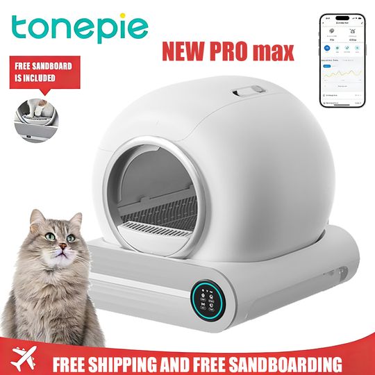 Discover Tonepie 65L Automatic Smart Cat Litter Box Self Cleaning Fully Enclosed Cat Litter Box Toilet Litter Tray English Version 2026