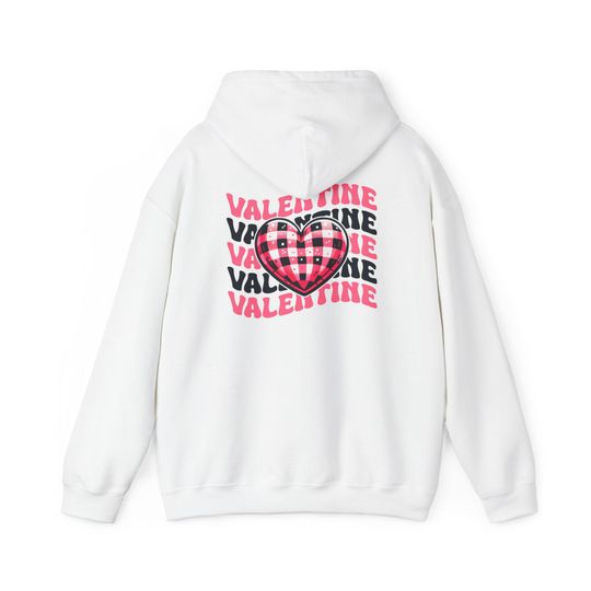 Discover Plaid Heart Valentine Hoodie | Retro Valentine Sweatshirt | Cozy Heart Graphic Hoodie | Unisex Valentine Gift