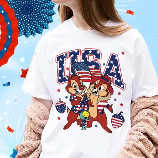 Discover Disney Chip And Dale T-Shirt, Chip And Dale Funny 4th Of July Shirt