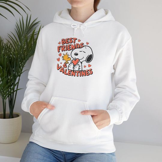 Discover Best Friends Valentines Hoodie | Snoopy Valentine Love Hearts