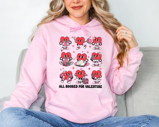 Discover Valentine Book Lover Hoodie: Teacher Librarian Gift