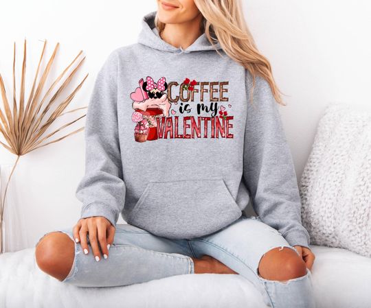 Discover Coffee Is My Valentine Hoodie, Funny Dog Sweatshirt, Anti-Love Apparel, Leopard Print Pug Top