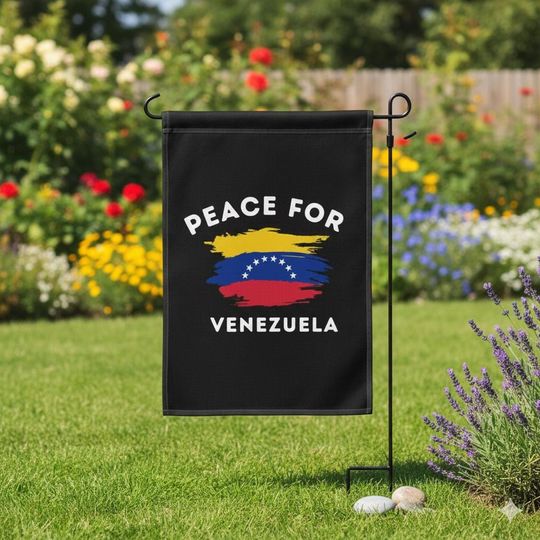 Discover Peace for Venezuela Flag, I Stand with Venezuela Garden Flag, Outdoor Yard Decor, Political Support Banner, Venezuelan Pride