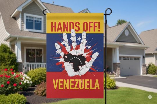 Discover Hands off Venezuela Garden Flag, Stop Trump Flag, Free President Free Venezuela Sign J-25D0402