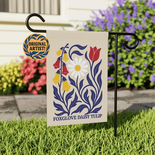 Discover Venezuelan Flag Subtle Anti Trump Garden Flag: Foxglove Daisy Tulip, FDT Yard Sign