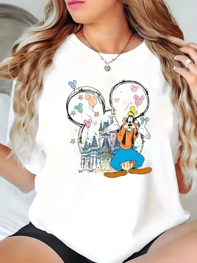 Discover Disney Funny Goofy Castle T-Shirt Men for Women