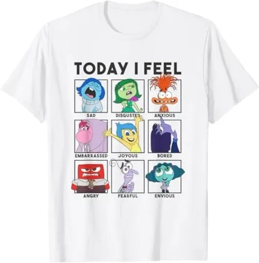 Discover Disney Pixar Inside Out 2 Today I Feel... Vintage Panels T-Shirt Men for Women