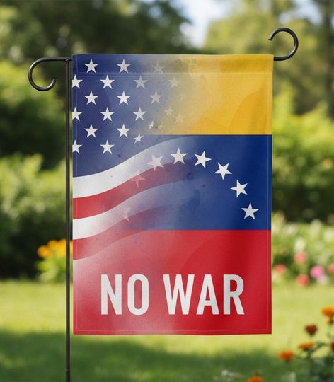 Discover No War Venezuela Garden Flag, Peace Not War Political Yard Flag, Anti War Protest Flag, Venezuela Peace Outdoor Decor AYAC31