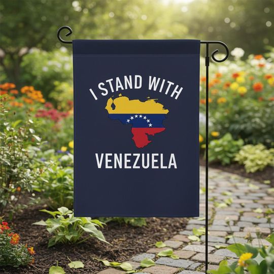 Discover Peace for Venezuela Flag, I Stand with Venezuela Garden Flag, Outdoor Yard Decor, Political Support Banner, Venezuelan Pride