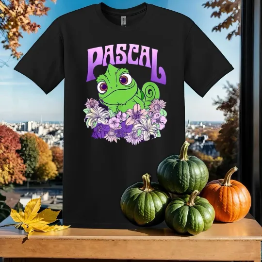 Discover Cute Disney Tangled Pascal Floral T-Shirt Men for Women