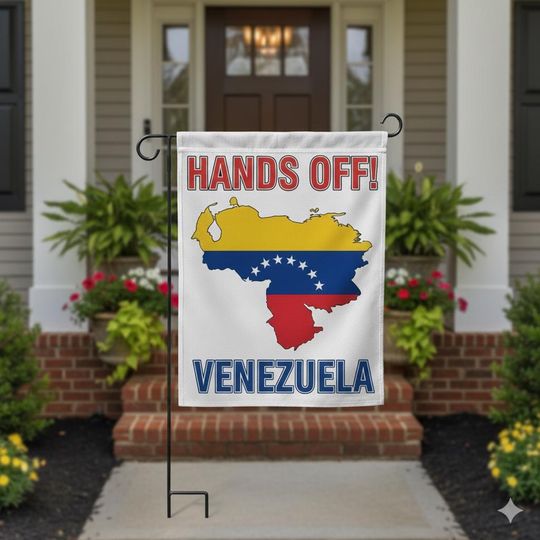 Discover Hands Off Venezuela Protest Garden Flag, Political Flag, Latin America Solidarity, Freedom Statement Flag, Anti Trump B-03012601