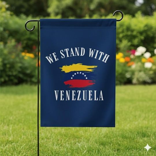 Discover Peace for Venezuela Flag, I Stand with Venezuela Garden Flag, Outdoor Yard Decor, Political Support Banner, Venezuelan Pride