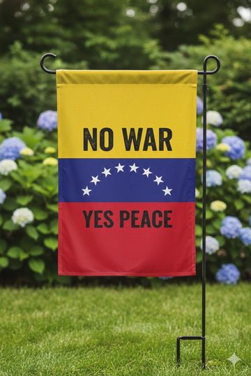 Discover Peace for Venezuela Flag, I Stand with Venezuela Garden Flag, Outdoor Yard Decor, Political Support Banner, Venezuelan Pride
