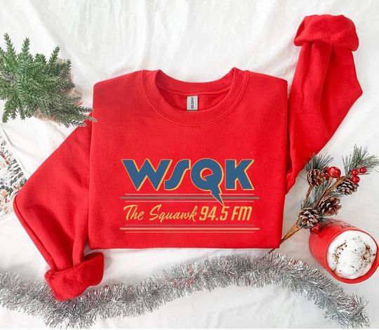 Discover Vintage Wsqk The Squawk 94.5 Shirt, Wsqk The Squawk 94.5 Fm Radio Sweatshirt, Wsqk Shirt, Retro Radio Shirt Gift