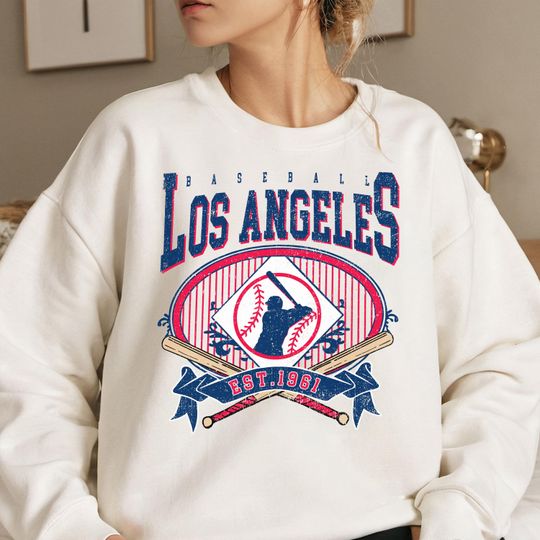 Discover Vintage Los Angeles Baseball Sweatshirt
