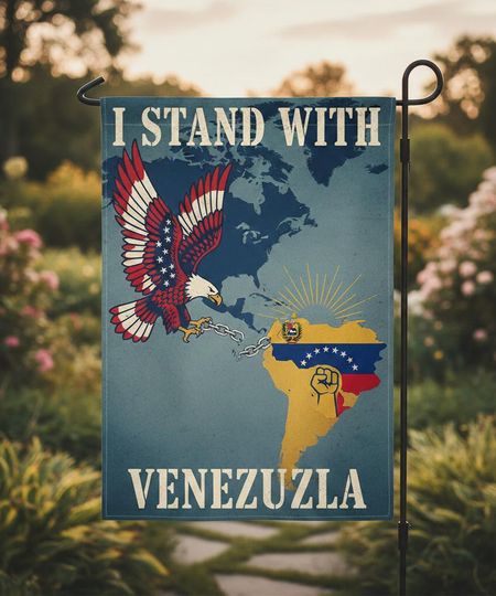 Discover I Stand With Venezuela Garden Flag, Venezuela Support Freedom Flag, Political Solidarity Yard Flag, Venezuelan Liberty Outdoor Decor AYAC27