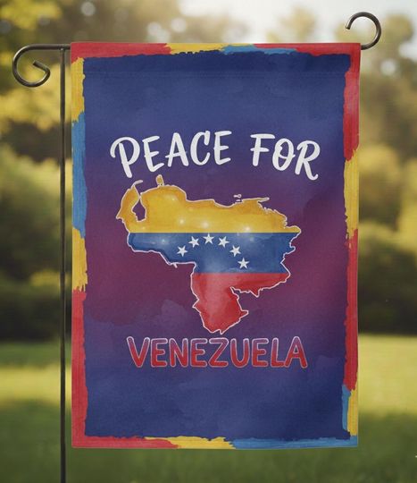 Discover Peace For Venezuela Garden Flag, Venezuela Peace Flag, Pray for Venezuela Yard Flag, Venezuelan Support Outdoor Decor AYAC29