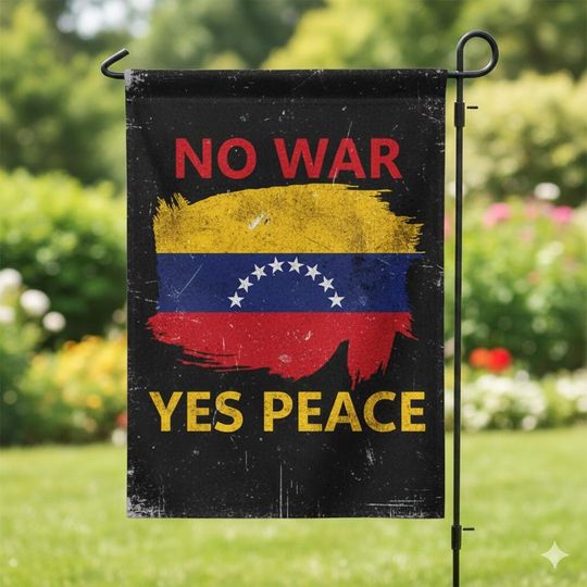 Discover Peace for Venezuela Flag, I Stand with Venezuela Garden Flag, Outdoor Yard Decor, Political Support Banner, Venezuelan Pride