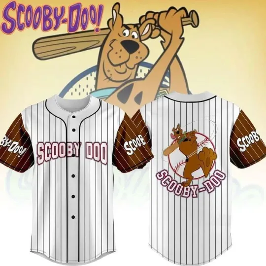 Cartoon Lovers Scooby Doo Jersey Baseball Shirt