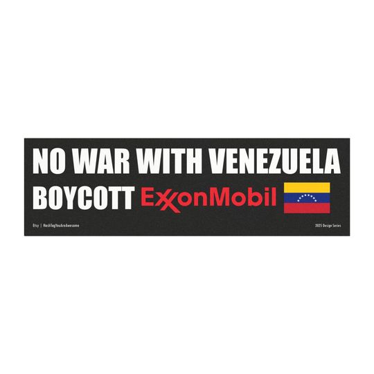 Discover No War with Venezuela CAR MAGNET | Car Magnets | Bumper Sticker | Activism | Resistance | HashTagYouAreAwesome