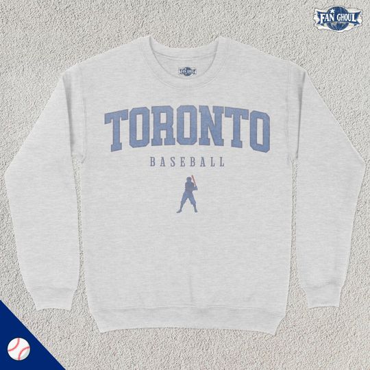 Discover Toronto Baseball Varsity Sweatshirt, Sports Crewneck, College Sweater, Baseball Fan Gift, Baseball Lover Apparel, Vintage Retro, Blue Jay