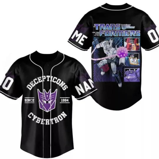 Discover Personalized Transformers Cybertron Decepticons Since 1984 Baseball Jersey Shirt