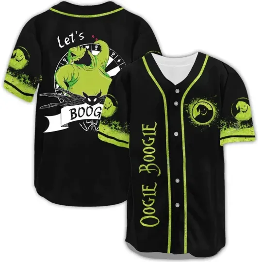 Let's Oogie Boogie Happy Halloween Boogieman Lovers Baseball Jersey Shirt