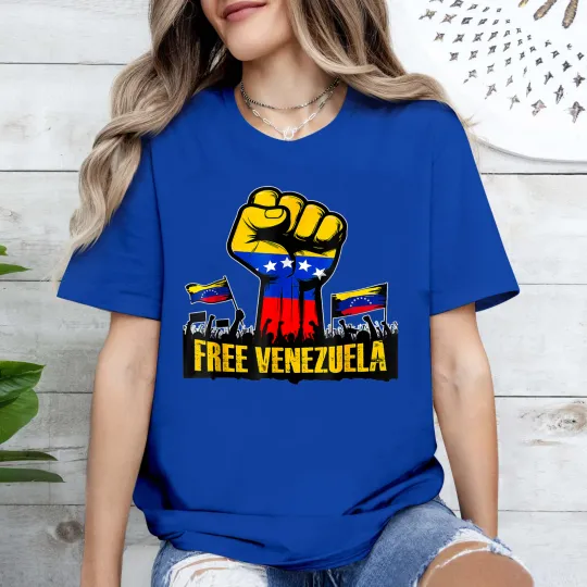Discover Free Venezuela Flag Venezuela Libre 2026 T-Shirt