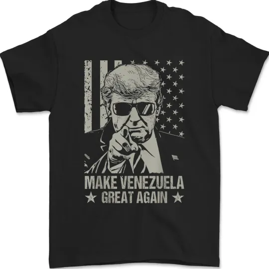 Discover Trump Make Venezuela Great Again Funny Quote Operation Absolute Resolve T-Shirt