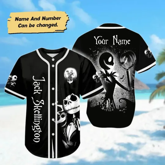 Discover Jack Skellington The Nightmare Before Christmas Baseball Jersey Shirt