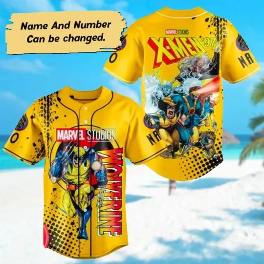 Discover Personalized Wolverine Superhero It's Hero Time Baseball Jersey Shirt