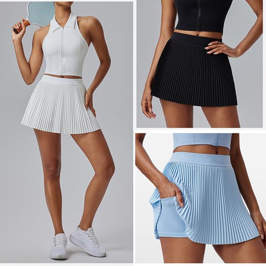 Discover Floral Discount Sports Skirt for Women Quick-drying Badminton Tennis Trousers Skirt Fitness Half-body Pleated Skirt Shorts