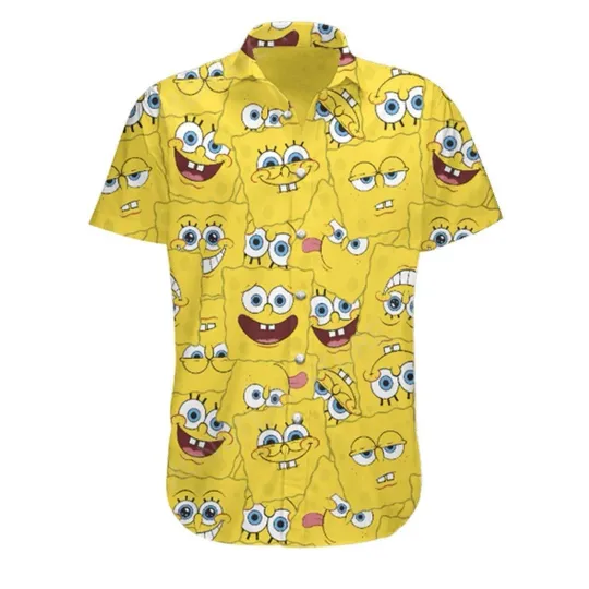 Spongebob Squarepants Aloha Hawaiian Shirt for Men, Women