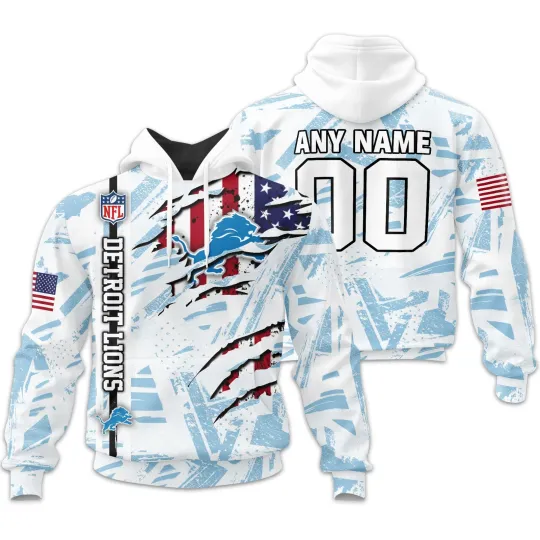 Discover Detroit Football Team Lionss | Personalized Hoodie Crack On Grunge