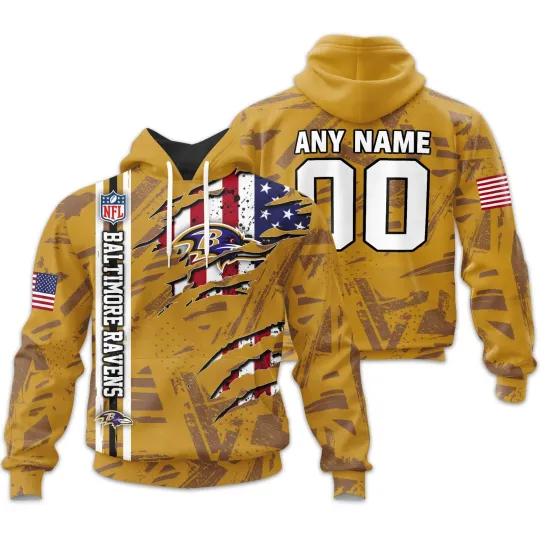 Discover Baltimore Football Team Ravenss | Personalized Hoodie Crack On Grunge