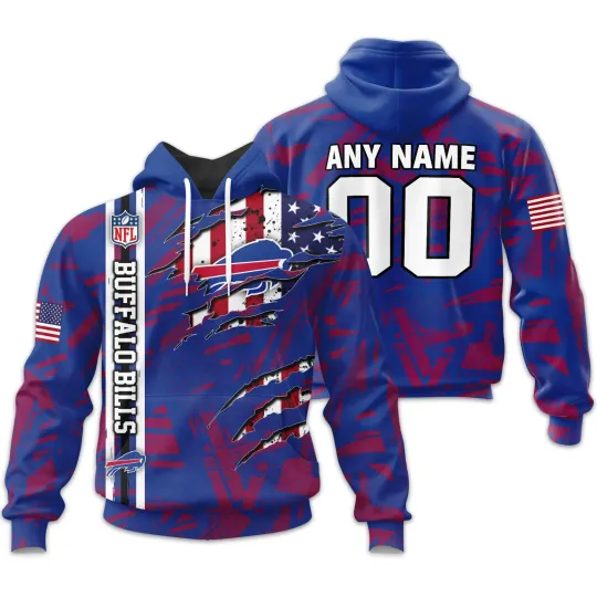 Discover Buffalo Football Team Billss | Personalized Hoodie Crack On Grunge