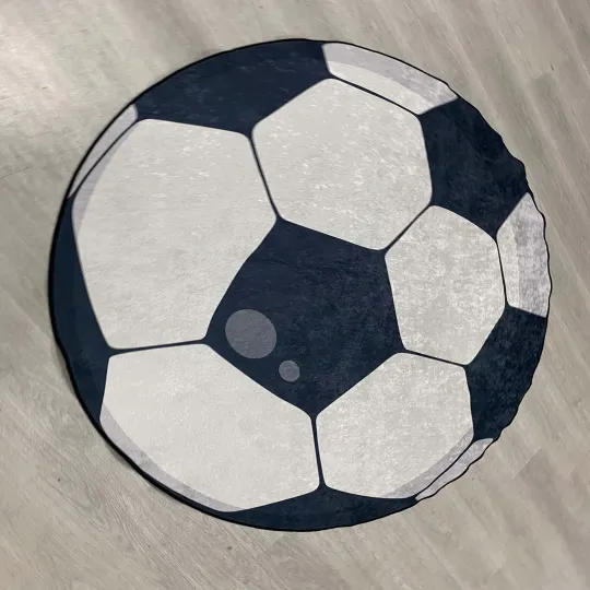 Discover Soccer Ball Shaped Football Rug for Home & Living