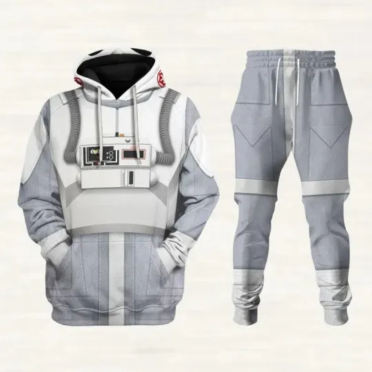 Discover AT-AT Drivers Cosplay 3D Hoodies, Star Wars Pilot Costume Hoodie Joggers Set