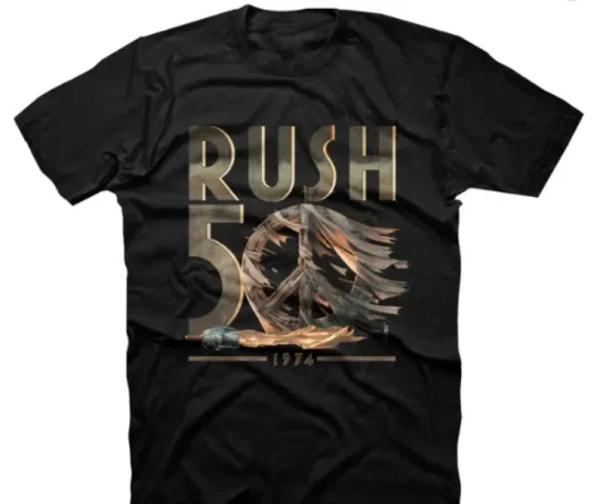 Discover RUSH Band R50 Peace T-shirt Reunion Tour 2026