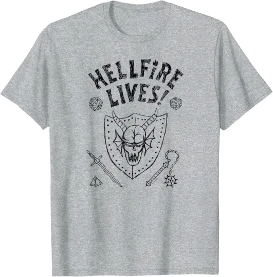 Discover Stranger ThinHellfire Lives Licensed Kids Adults T-Shirt