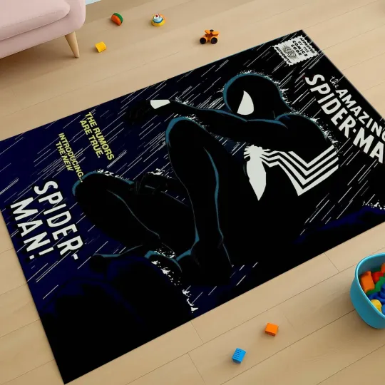 Discover Superhero Kids Rug, Comic Style Carpet, Boys Room Decor, Cool Hero Rug