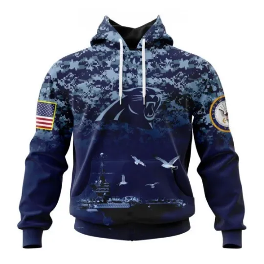 Discover Carolina Football Team Pantherss | Honor US Navy Veterans Hoodies