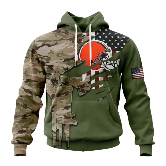 Discover Cleveland Football Team Brownss | Special Camo Design For Veterans Day