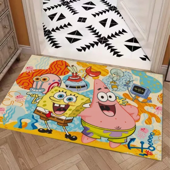 Discover SpongeBob and Friends Door Mat  for Kitchen and Bathroom