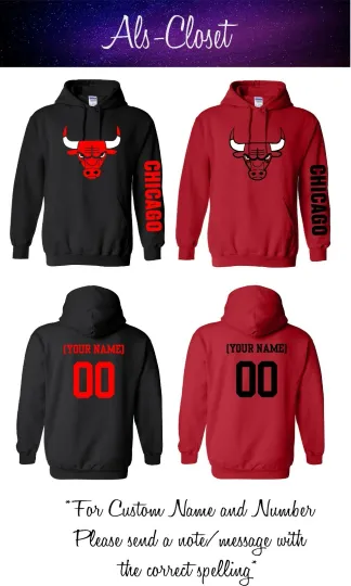 Discover Chicago Logo Basketball Pullover Hoodie with Custom Name