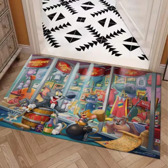 Discover Tom and Jerry Printed Door Mat for Kitchen and Bathroom