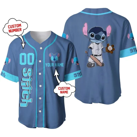 Discover Personalized Lilo & Stitch Baseball Jersey