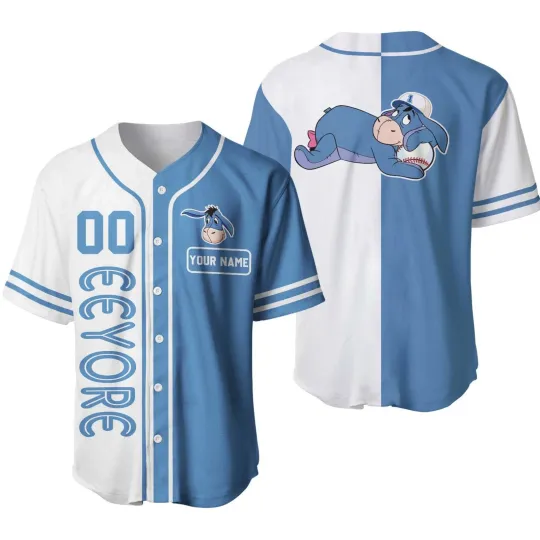 Discover Personalized Disney Eeyore Baseball Jersey, Eeyore Shirt Gift